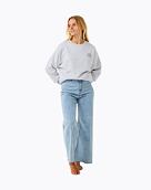 Dámska mikina Rip Curl Rolling Curl Drop Shoulder Crew, Grey Marle