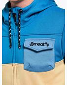 Pánska technická mikina Meatfly Josh, Blue / Light Brown