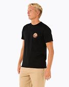 Pánske tričko Rip Curl Wettie Passage Icon, Black