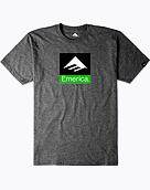 Pánske tričko Emerica Classic Combo Tee, Charcoal / Heather