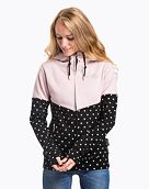 Dámska technická mikina Meatfly Omni, Powder Pink/Black Dots