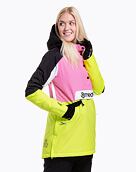 Dámska bunda SNB & SKI Meatfly Aiko, Acid Lime/Hot Pink