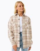 Dámska bunda Rip Curl High Tide Soft Flannel, Bone