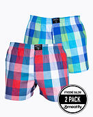 Pánske trenírky Meatfly Doug, Navy Red / Green