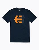 Pánske tričko Etnies Corp Combo, Navy/Orange