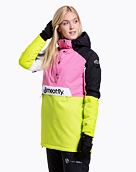 Dámska bunda SNB & SKI Meatfly Aiko, Acid Lime/Hot Pink