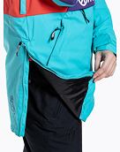 Dámska SNB & SKI bunda Meatfly Aiko, Turquoise/Ferrari Red