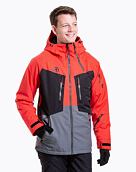 Pánska SNB & SKI bunda Meatfly Cronos, Ferrari Red/Dark Grey