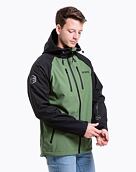 Pánska softshell bunda Meatfly Rasmussen, Forest Green/Black