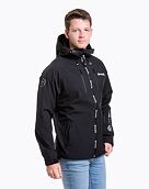 Pánska softshell bunda Meatfly Rasmussen, Logo Black