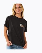 Dámske tričko Rip Curl Tiki Tropics Relaxed, Washed Black