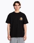Pánske tričko Volcom Curious Cat, Black