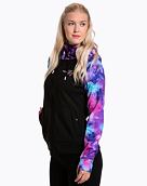 Dámska technická mikina Meatfly Alisha, Purple Aquarel/Black