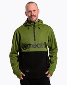 Pánska technická mikina Meatfly Tason, Calla Green / Black
