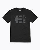 Pánske tričko Etnies Corp Combo, Black/Charcoal
