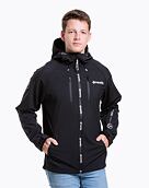 Pánska softshell bunda Meatfly Rasmussen, Logo Black