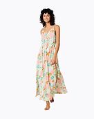 Dámske maxi šaty Rip Curl Follow The Sun, Light Orange